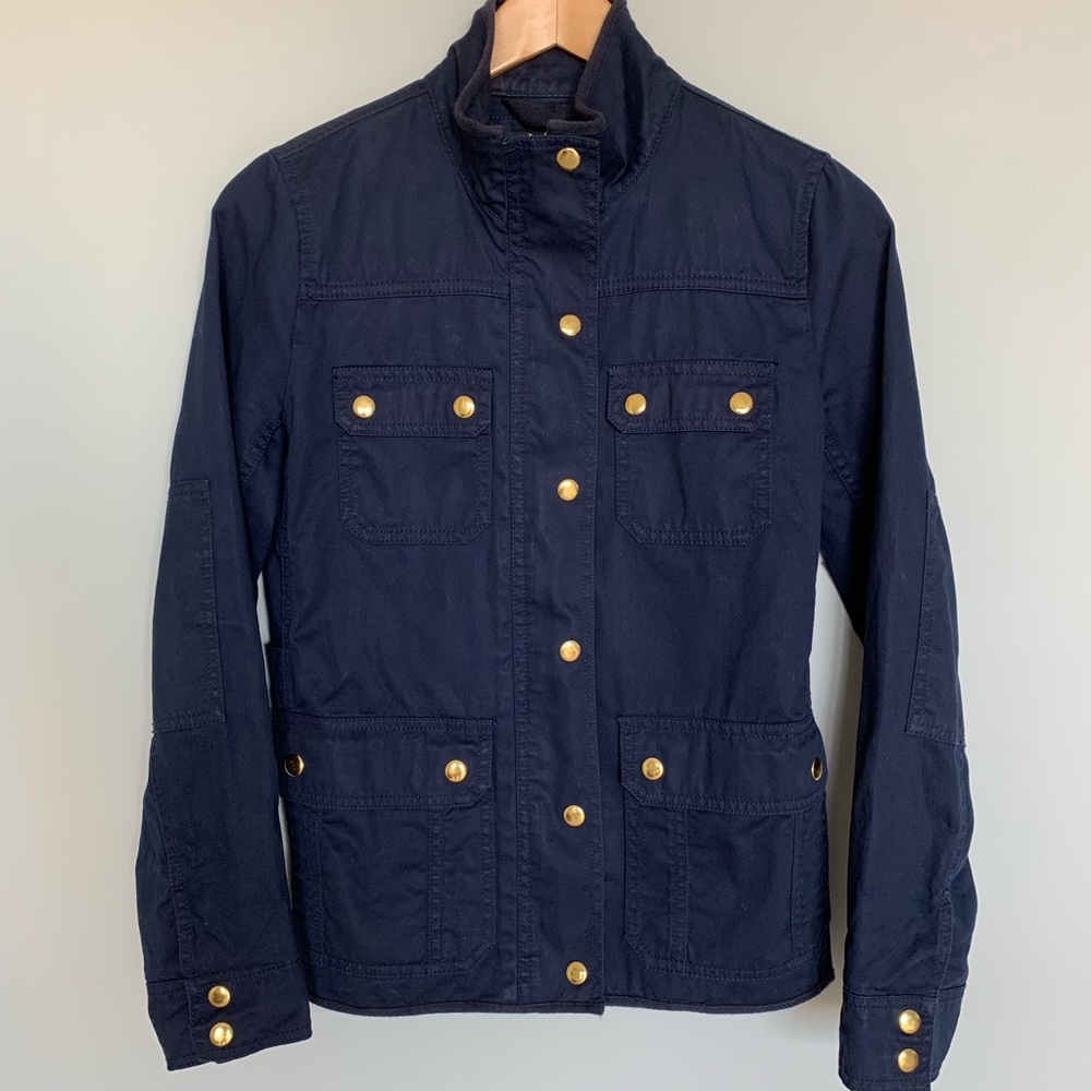 J.Crew Relaxed Boyfriend Field Jacket - Navy - Picture 2 of 4